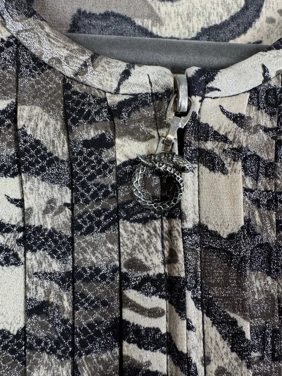 Vintage Joseph Ribkoff Animal Print Zip Up Cardigan Size 10 Maximalist Eclectic - Picture 4 of 16